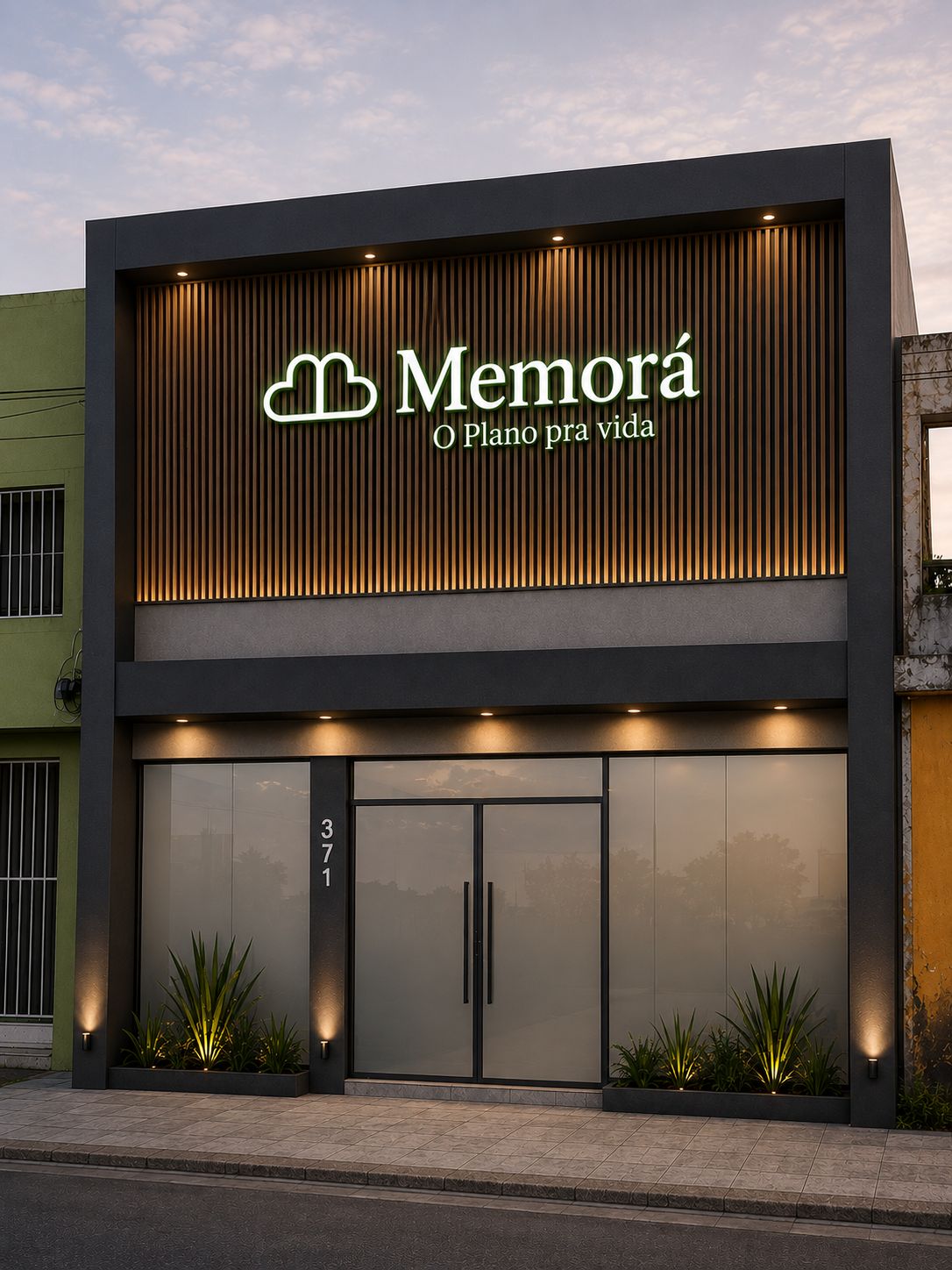 Unidade Memorá em Mossoró/RN, com a logo na fachada